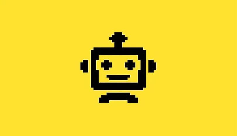Illustration: Pixlig robot.