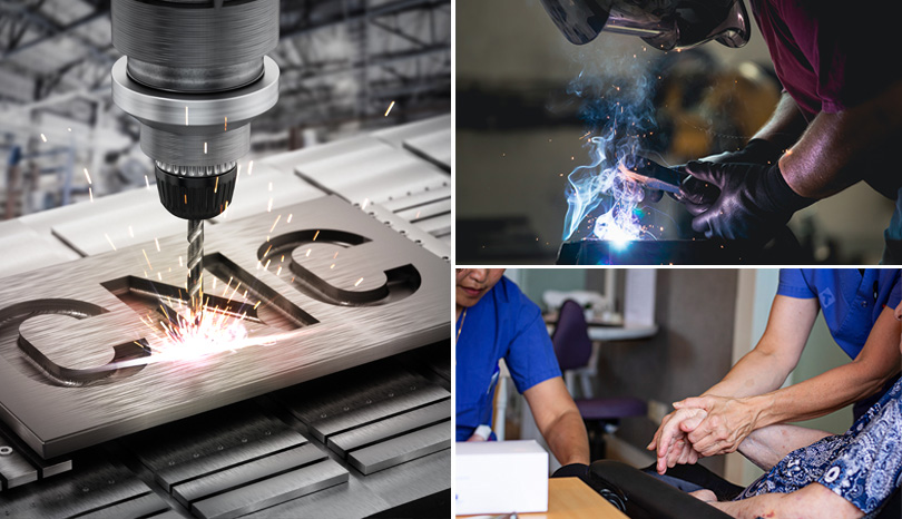 Yrken: CNC-operatör, svetsare, undersköterska.